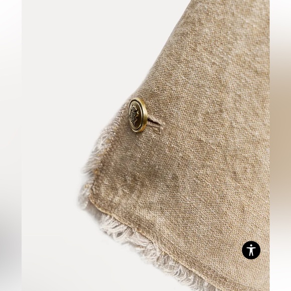 ZARA SHORT 100% LINEN JACKET ZW COLLECTION $129.00 Size XS NWT - Picture 10 of 13